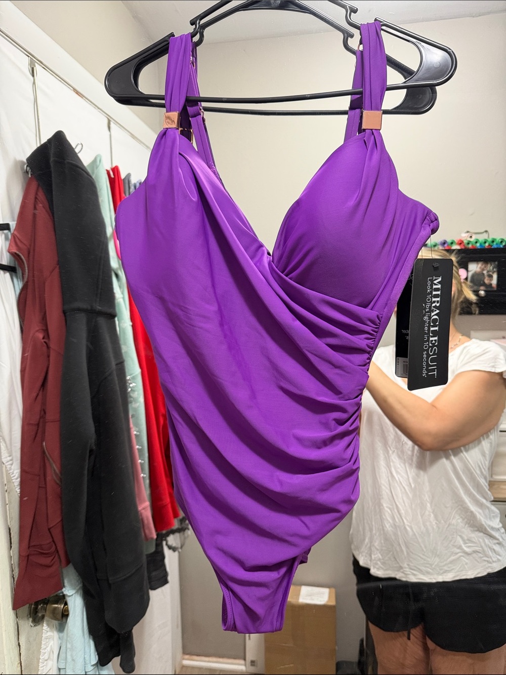 Miraclesuit Vibrant Purple Ruched One-Piece